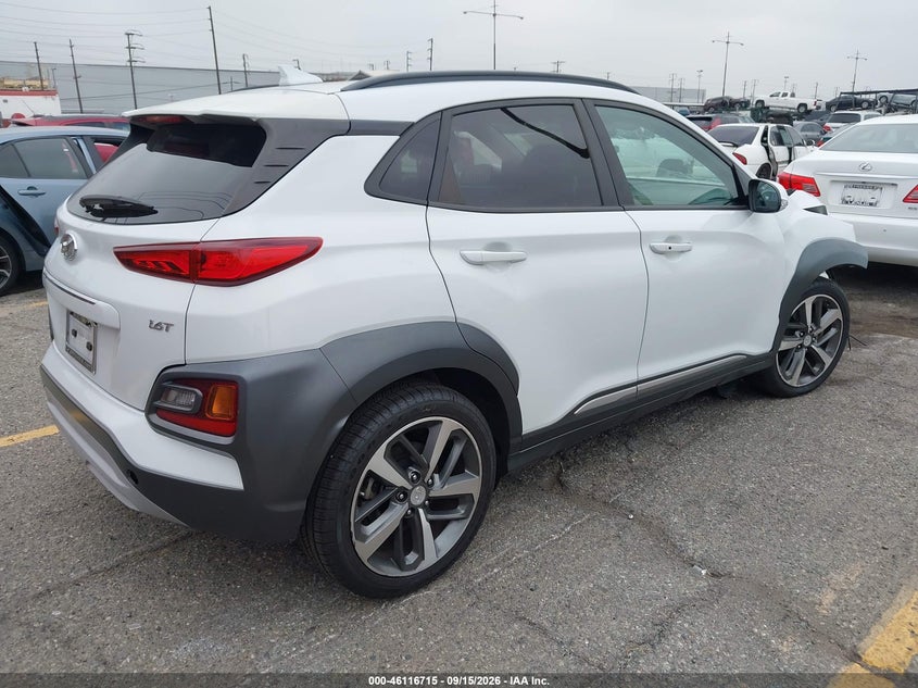 Vin: km8k33a53lu408612, lot: 46616431, hyundai kona limited 20204