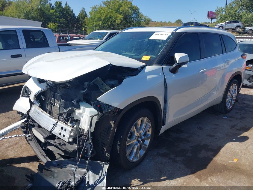 Vin: 5tdyarah8ns512327, lot: 46616470, toyota highlander hybrid limited 20222