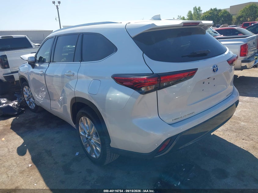Vin: 5tdyarah8ns512327, lot: 46616470, toyota highlander hybrid limited 20223
