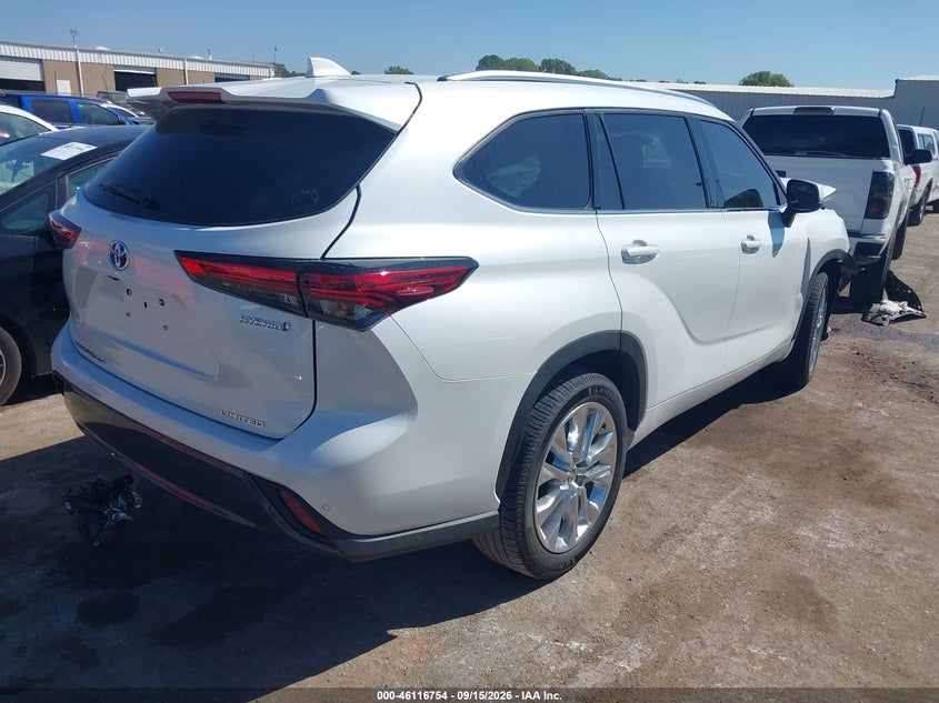 Vin: 5tdyarah8ns512327, lot: 46616470, toyota highlander hybrid limited 20224