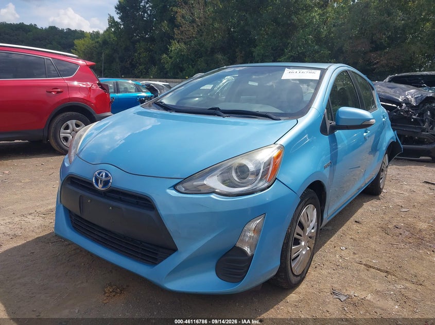 Vin: jtdkdtb39g1122382, lot: 46616502, toyota prius c one 20162
