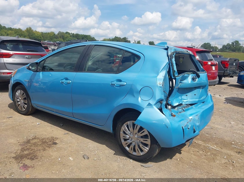 Vin: jtdkdtb39g1122382, lot: 46616502, toyota prius c one 20163