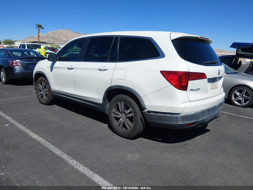 Vin: 5fnyf5h35gb044827, lot: 46616531, honda pilot ex 20163