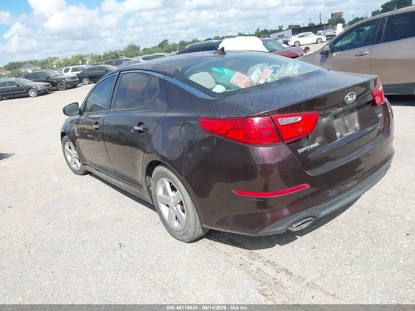 Vin: 5xxgm4a7xeg260305, lot: 46616546, kia optima lx 20143