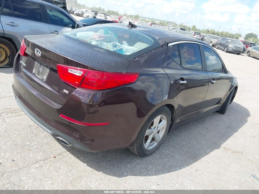 Vin: 5xxgm4a7xeg260305, lot: 46616546, kia optima lx 20144