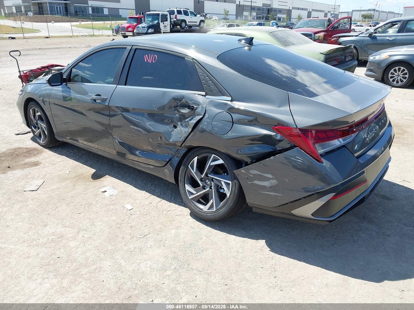 Vin: kmhln4dj7tu220009, lot: 46616673, hyundai elantra hybrid limited 20263