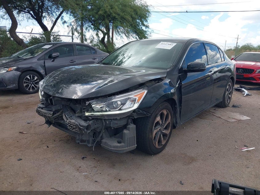 Vin: 1hgcr3f8xga019405, lot: 46616801, honda accord ex-l v-6 20162