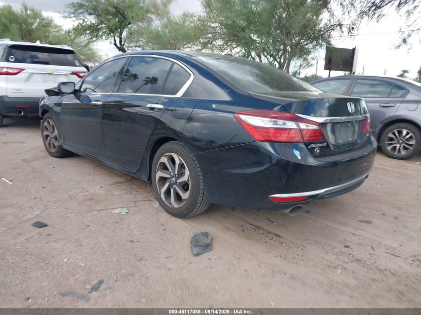 Vin: 1hgcr3f8xga019405, lot: 46616801, honda accord ex-l v-6 20163