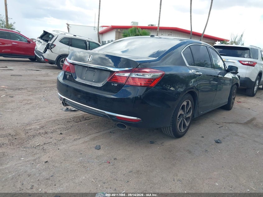 Vin: 1hgcr3f8xga019405, lot: 46616801, honda accord ex-l v-6 20164