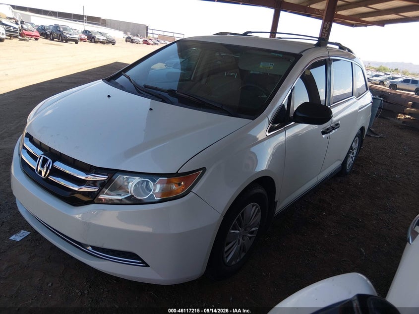 Vin: 5fnrl5h22eb058198, lot: 46616935, honda odyssey lx 20142