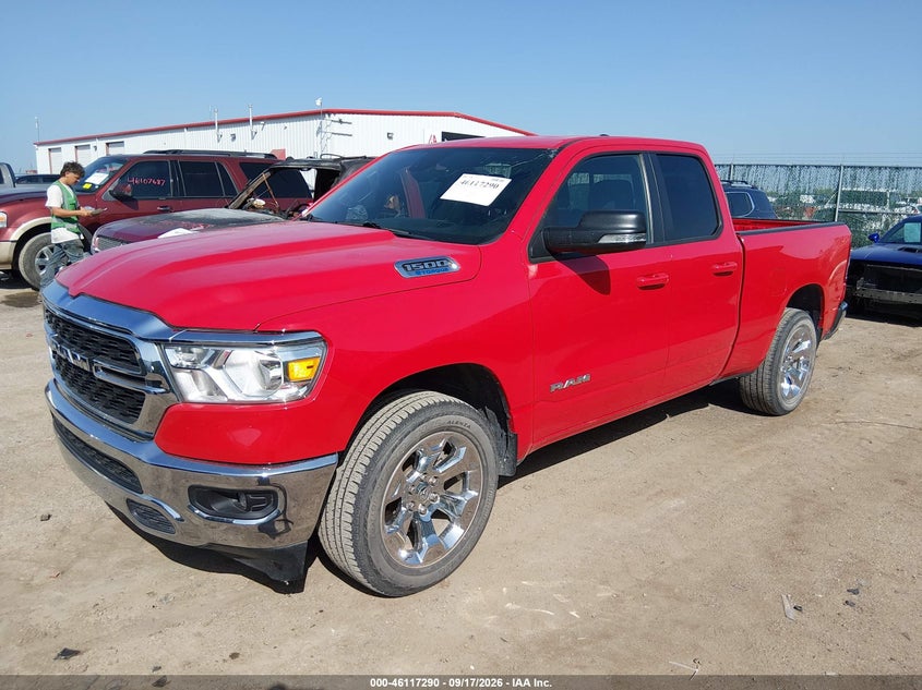 Vin: 1c6rrfbg7nn238200, lot: 46617010, ram 1500 big horn  4x4 6'4 box 20222