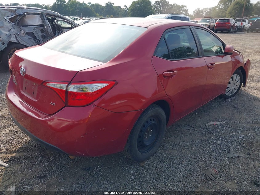 Vin: 2t1burhe9fc414457, lot: 46617042, toyota corolla le 20154