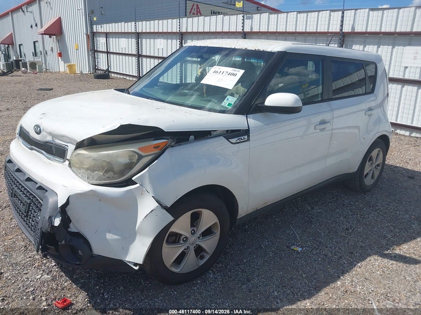 Vin: kndjn2a22f7125146, lot: 46617120, kia soul 20152