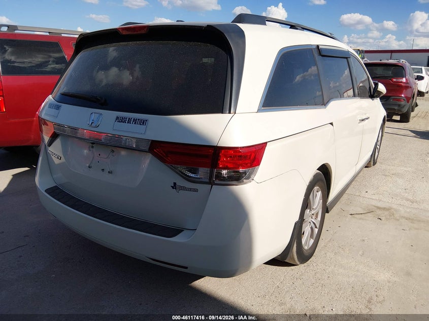 Vin: 5fnrl5h61eb033733, lot: 46617136, honda odyssey ex-l 20144