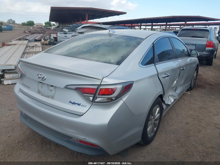 Vin: kmhe24l17ga040362, lot: 46617157, hyundai sonata hybrid se 20164