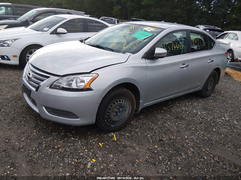 Vin: 3n1ab7ap9ey274445, lot: 46617205, nissan sentra sv 20142