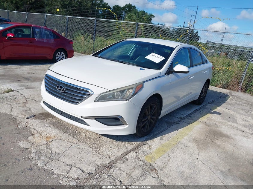 Vin: 5npe24af0hh485636, lot: 46617234, hyundai sonata se 20172
