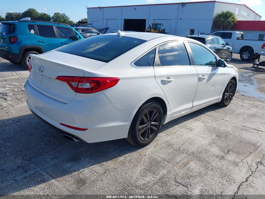 Vin: 5npe24af0hh485636, lot: 46617234, hyundai sonata se 20174