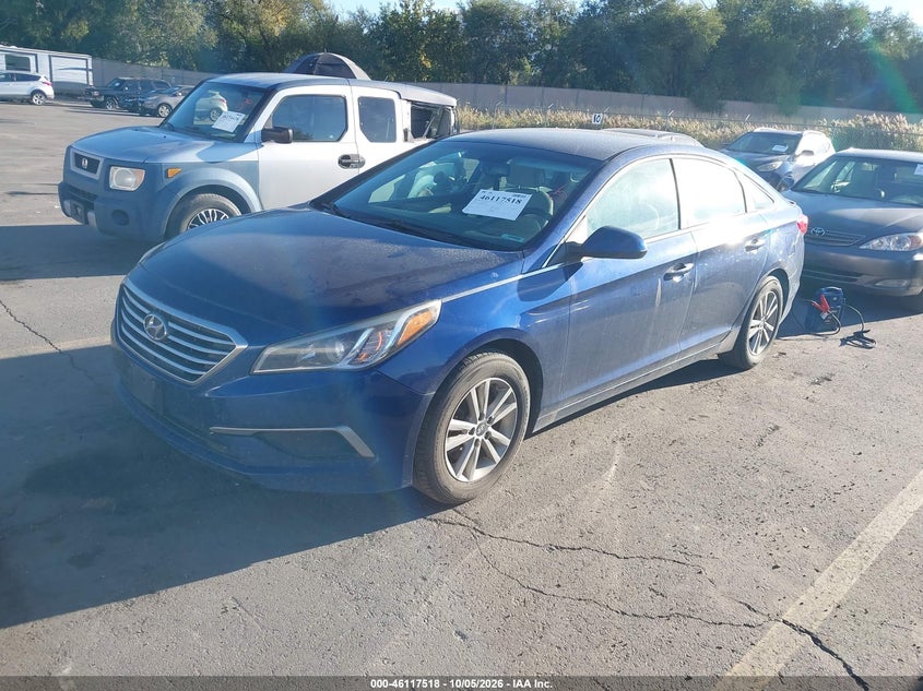 2016 Hyundai Sonata Se, Обычный износ, IAAI, VIN 5NPE24AF0GH266321 — фото 2
