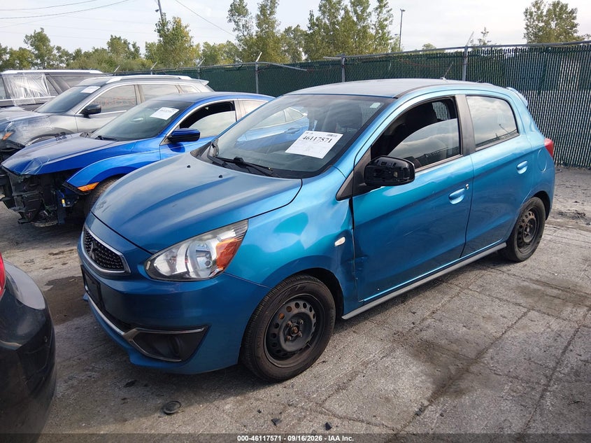 Vin: ml32a3hj7hh009704, lot: 46617291, mitsubishi mirage es 20172