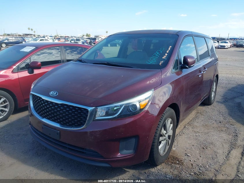 Vin: kndmb5c13h6233201, lot: 46617440, kia sedona lx 20172
