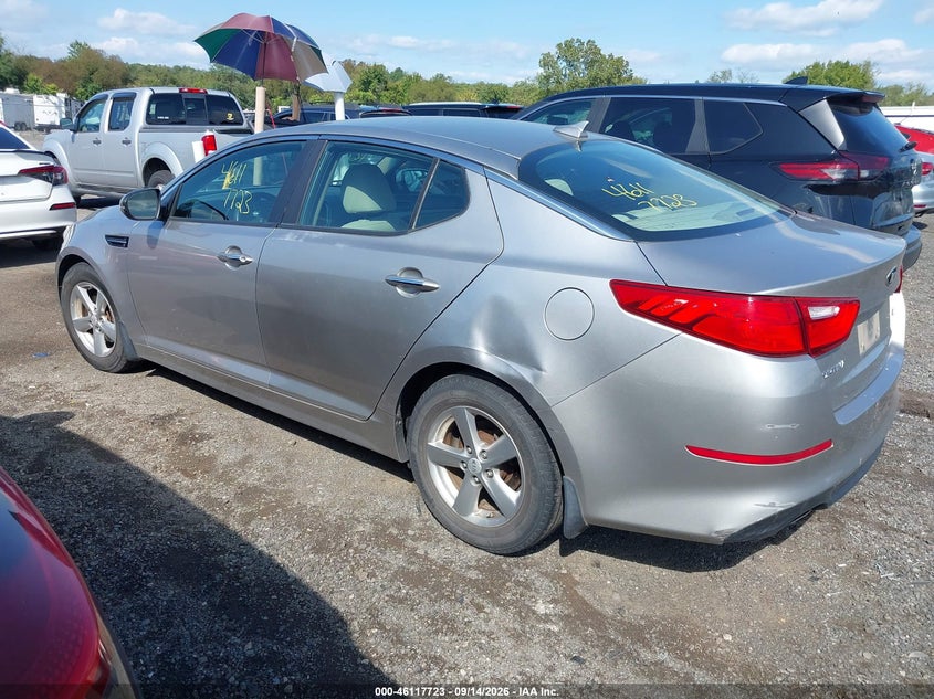 Vin: 5xxgm4a74eg285474, lot: 46617443, kia optima lx 20143
