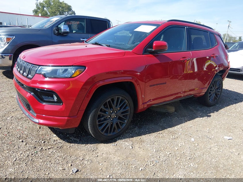 2022 Jeep Compass, Rear, IAAI, VIN 3C4NJDCB2NT184438 — photo 2