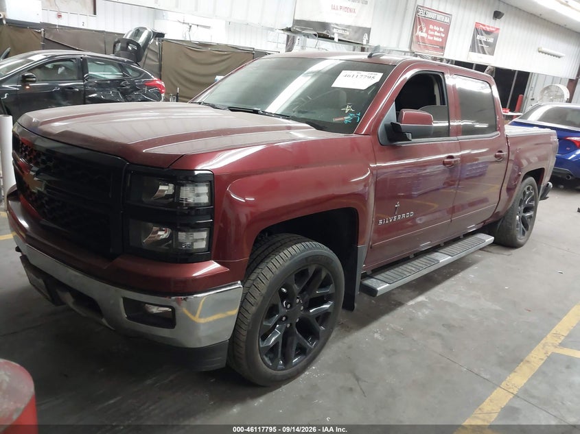 Vin: 3gcukrec8fg133676, lot: 46617515, chevrolet silverado 1500 2lt 20152