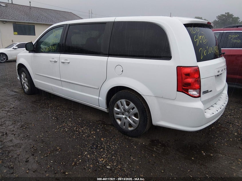 Vin: 2c4rdgbg7gr195481, lot: 46617541, dodge grand caravan se 20163