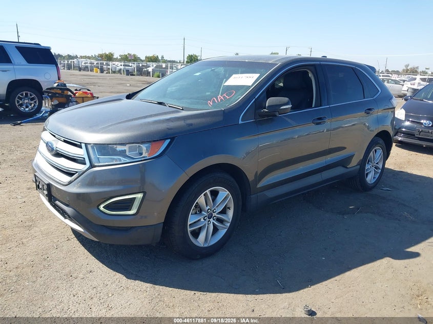 Vin: 2fmtk3j87fbc40467, lot: 46617601, ford edge sel 20152