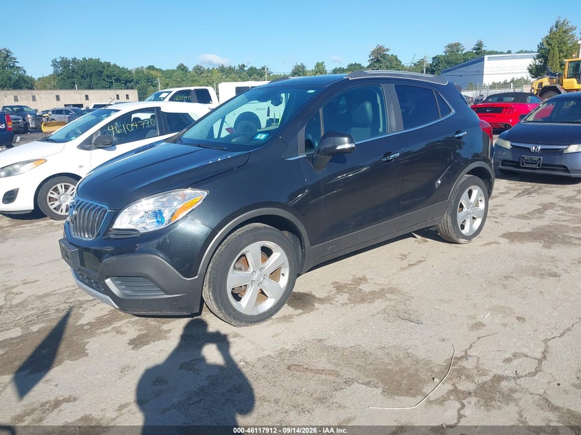 Vin: kl4cjasb7fb193480, lot: 46617632, buick encore 20152
