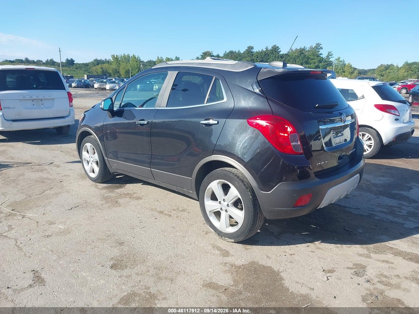Vin: kl4cjasb7fb193480, lot: 46617632, buick encore 20153