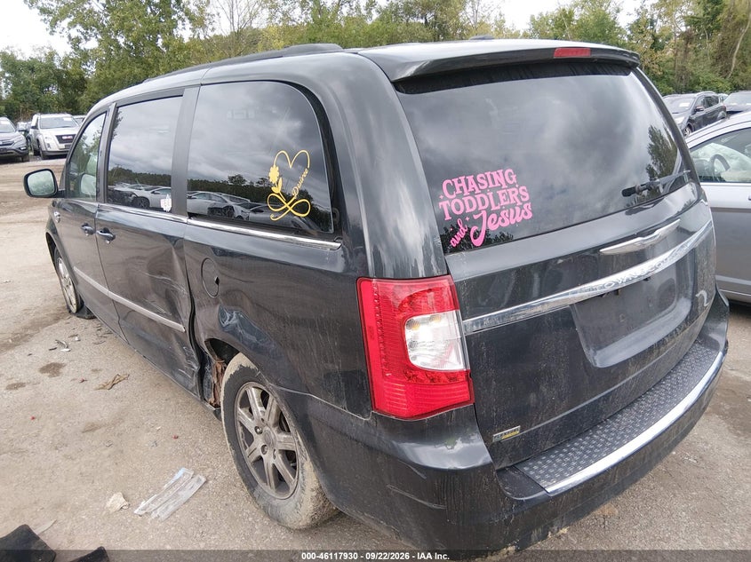 Vin: 2c4rc1bg4cr410017, lot: 46617650, chrysler town & country touring 20123