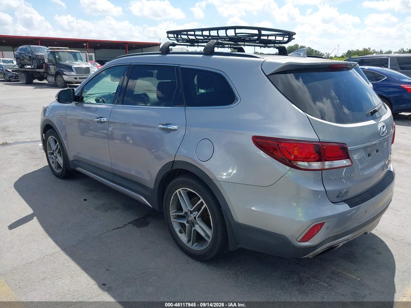 Vin: km8srdhf9ju295281, lot: 46617665, hyundai santa fe limited ultimate 20183