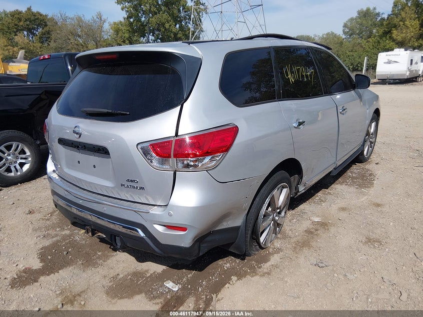 Vin: 5n1ar2mm3ec717271, lot: 46617667, nissan pathfinder platinum 20144