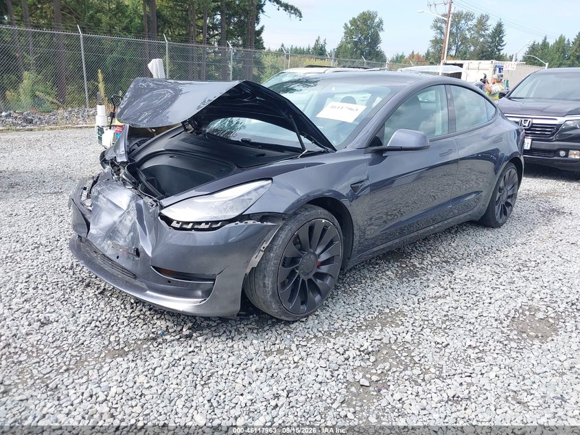 Vin: 5yj3e1ec1mf926051, lot: 46617683, tesla model 3 performance dual motor all-wheel drive 20212
