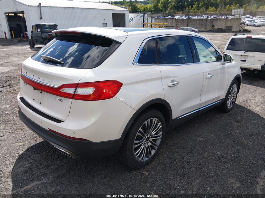 Vin: 2lmtj8lr9gbl70357, lot: 46617697, lincoln mkx reserve 20164