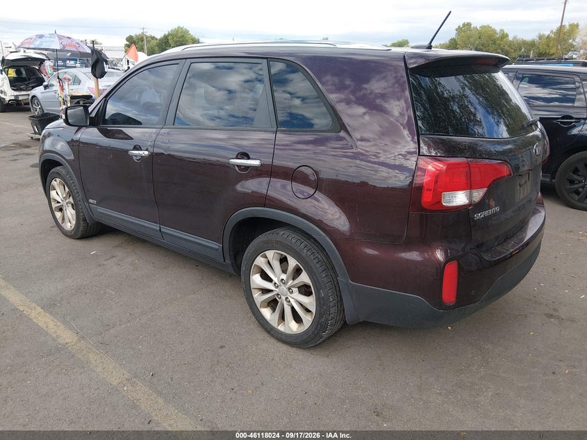 Vin: 5xykuda72eg474596, lot: 46617744, kia sorento ex v6 20143