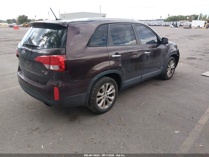 Vin: 5xykuda72eg474596, lot: 46617744, kia sorento ex v6 20144