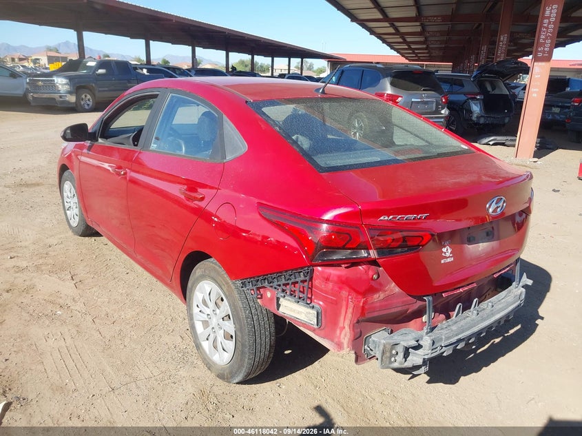 Vin: 3kpc24a34je014015, lot: 46617762, hyundai accent se 20183