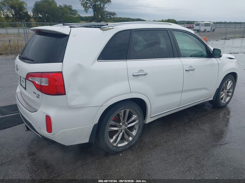 Vin: 5xykw4a71eg536094, lot: 46617824, kia sorento limited v6 20144