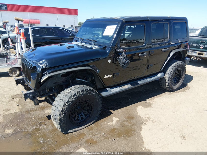 Vin: 1c4hjxdgxjw238243, lot: 46617836, jeep wrangler unlimited sport s 4x4 20182