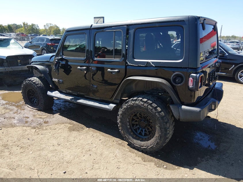 Vin: 1c4hjxdgxjw238243, lot: 46617836, jeep wrangler unlimited sport s 4x4 20183