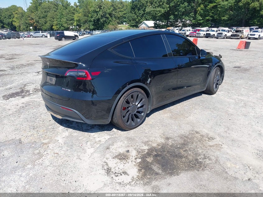 Vin: 7saygdef0nf406018, lot: 46618087, tesla model y performance dual motor all-wheel drive 20224