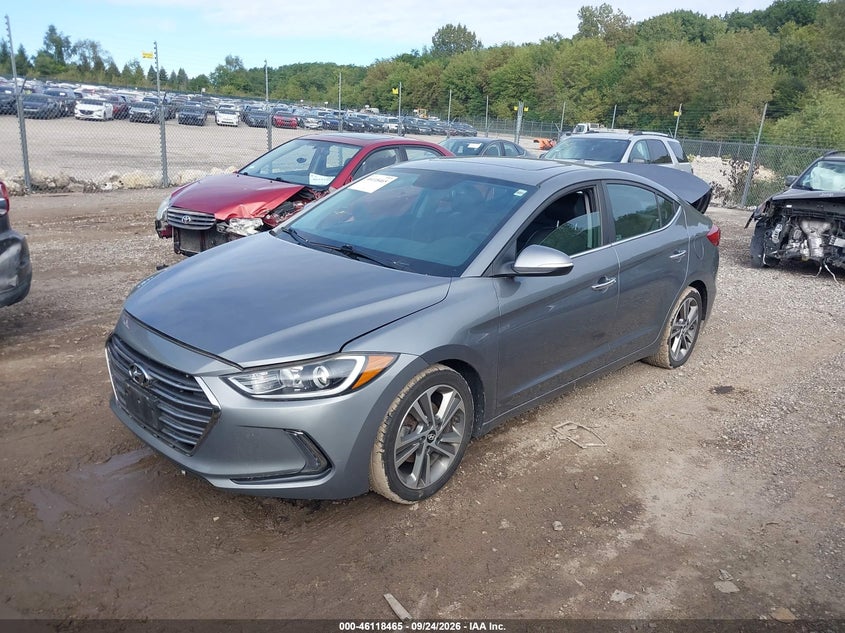 Vin: kmhd84lf8hu065650, lot: 46618185, hyundai elantra limited 20172