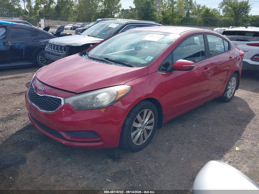 Vin: knafx4a68e5087735, lot: 46618422, kia forte lx 20142