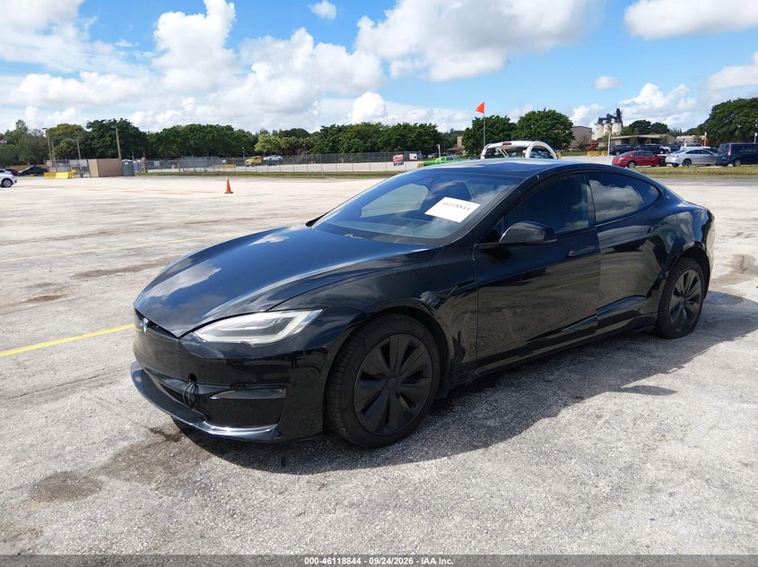 Vin: 5yjsa1e66mf438991, lot: 46618564, tesla model s plaid tri motor all-wheel drive 20212