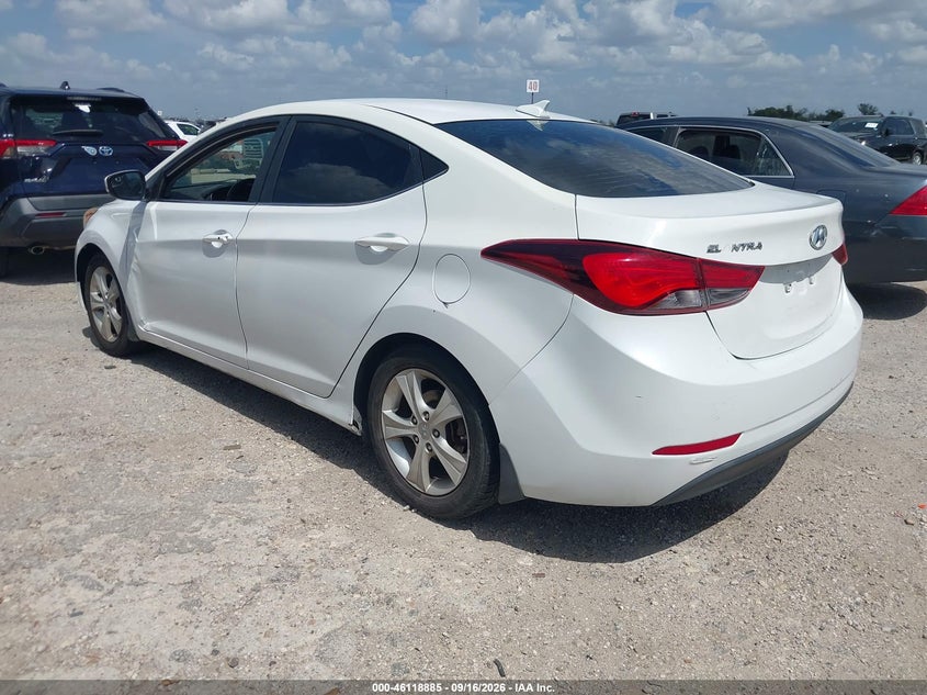 Vin: 5npdh4ae6gh734750, lot: 46618605, hyundai elantra value edition 20163