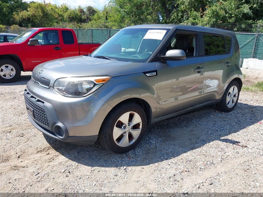 Vin: kndjn2a29g7260108, lot: 46618731, kia soul 20162