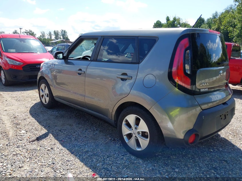 Vin: kndjn2a29g7260108, lot: 46618731, kia soul 20163